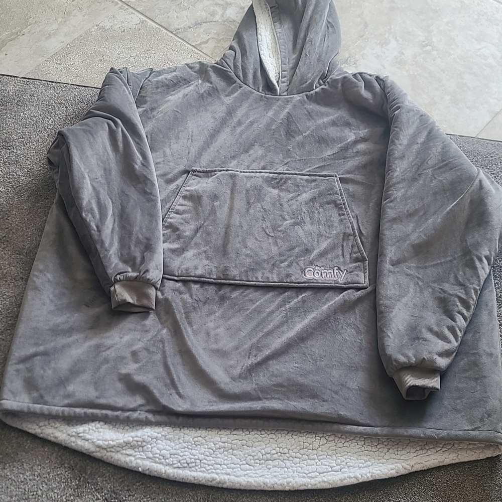 Comfy Kids Gray Puffer Hoodie